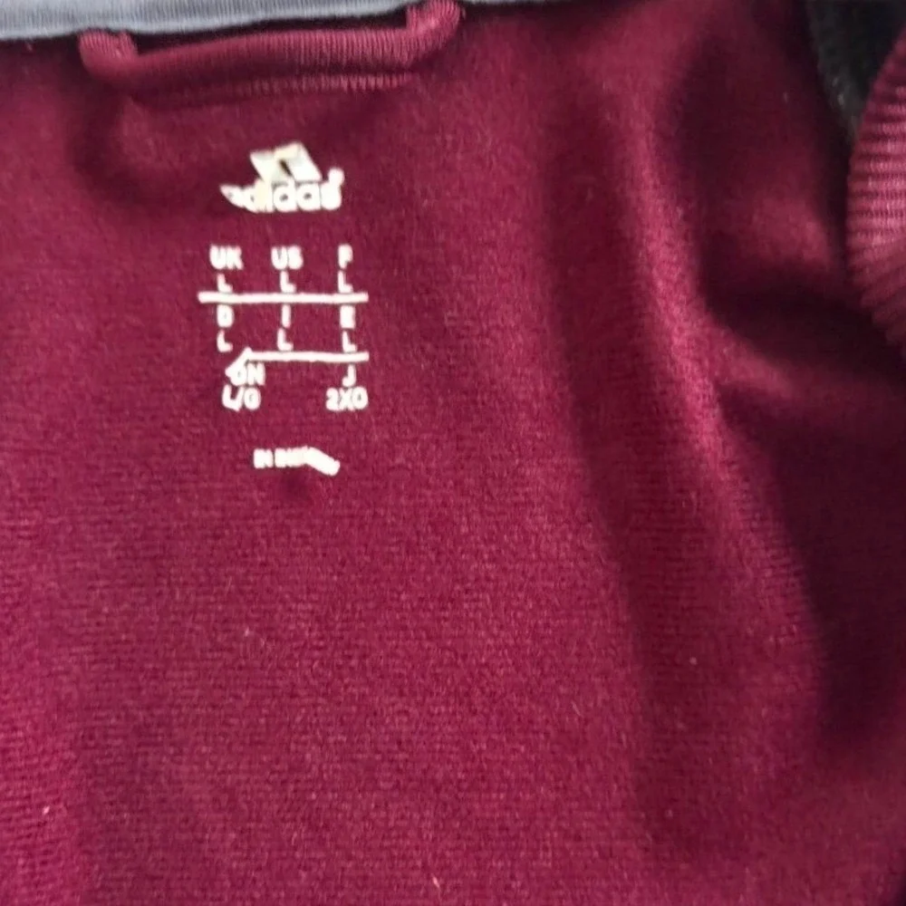 Adidas Men's Burgundy‎ and Gray Jacket